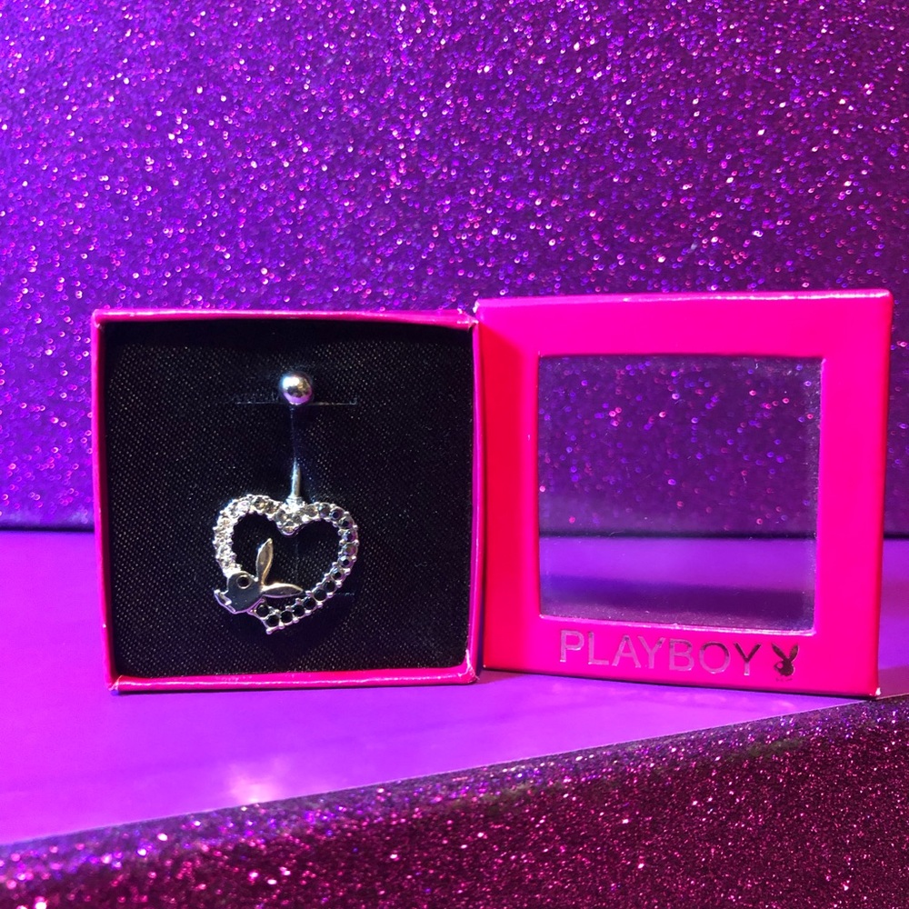 New Playboy Heart Belly Button Ring
